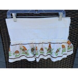 Vintage 1970s Sears Merry Mushrooms Curtain Valance 68"
